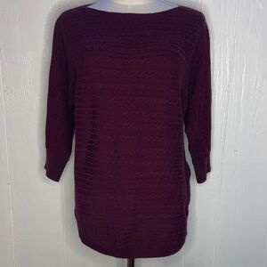 Burgundy Knit Sweater Market & Spruce Size Medium Women’s
